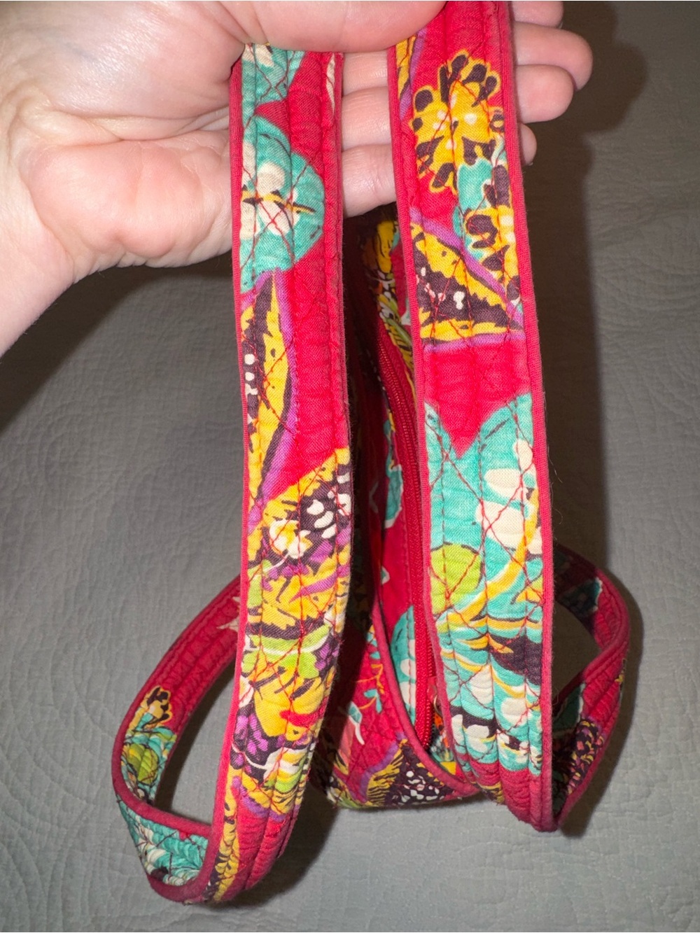 Vera Bradley Pink Floral Quilted Tote Bag Large Zip Top Travel Laptop Purse - Picture 7 of 14